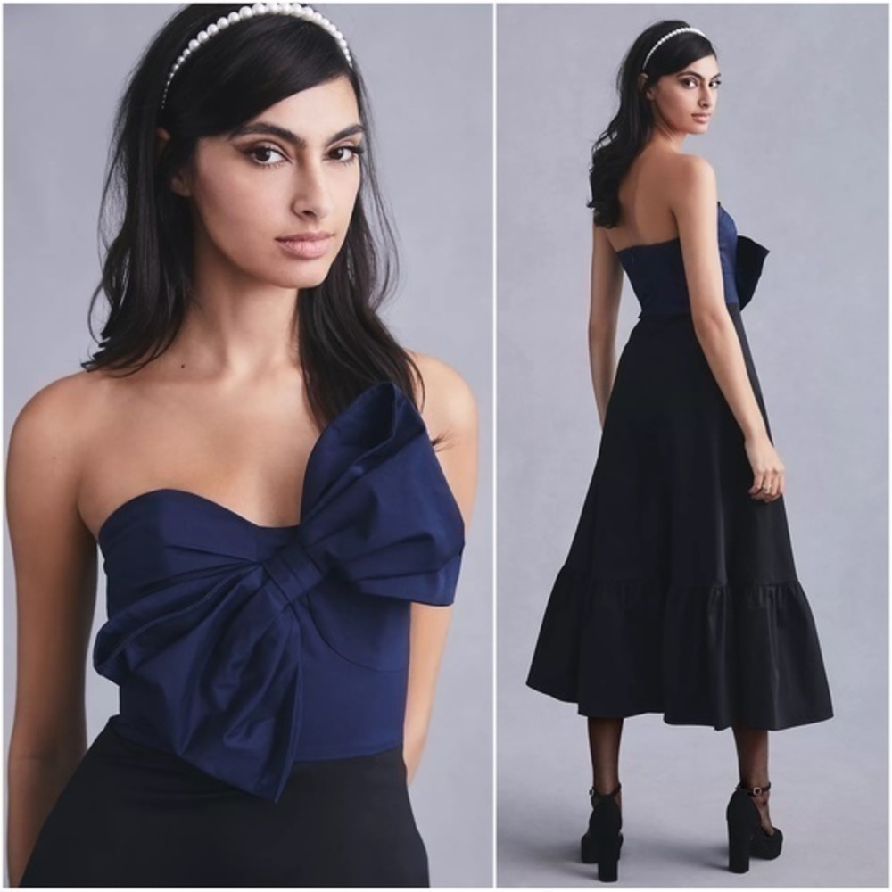 Anthropologie Hutch Bow Tie Maxi Dress